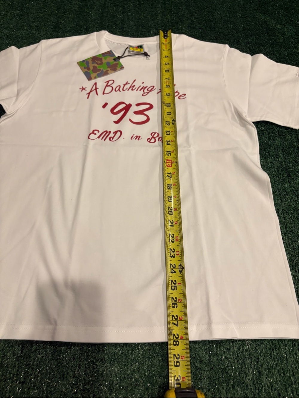 A Bathing Ape '93 White Short-Sleeve Graphic Tee - Picture 4 of 8